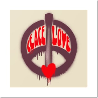 Peace, love and Music Posters and Art